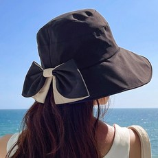 엠아이피 리본 벙거지모자 버킷햇 여성용 오버핏