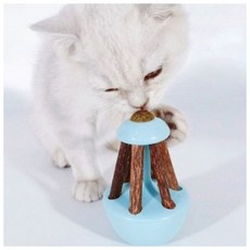 펫츠몬 캣닢 마따따비 오뚝이 고양이 장난감, 블루, 1개