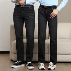텐클로 빅사이즈 (26-44인치 까지) 남녀공용 쫀쫀한 스판 슬림 일자핏 밴딩 데님 팬츠 TC-052