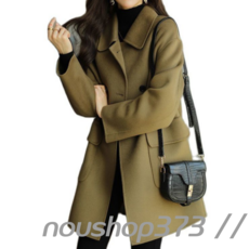 캐시미어 코트 오버 케이프 여성용 모직 외투 여성용 턴다운 칼라 캐주얼 중간 길이 모직