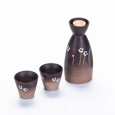 빈티지 세라믹 술 냄비 컵 일본 벚꽃 플라스크 화이트, 1개