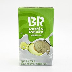 베스킨라빈스 메롱멜론우유, 190ml, 16개