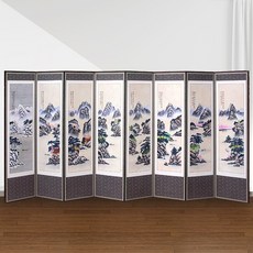 박씨상방 고급 메이플 고화 8폭 병풍 제사 명절 차례, 1개