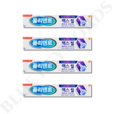 폴리덴트 의치 틀니 부착재 접착제 맥스 씰 70g x 4박스 음식물 끼임 방지 고정력 강화, 4개