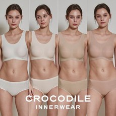 (백화점 상품) [크로커다일 이너웨어]감탄브라 라이크라쉘론 패드일체형 U넥/V넥/스트랩 브라+팬티 8종세트 택 1 3778238, 01.CDW4M11121314_T/XXL, 1개