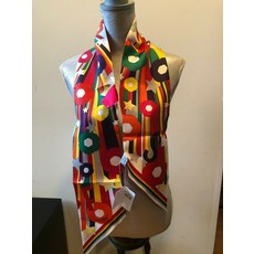 NEW SALVATORE FERRAGAMO B. EXPLOSION RAINBOW MULTI COLOR SILK SCARF WRAP SHAWL