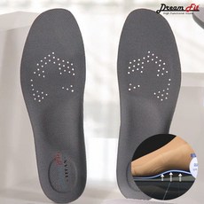 [홈쇼핑정품] 드림핏 인솔 기능성 깔창 발명특허 스프링내장 신발 운동화 아치 구두 깔창, 남성 그레이*2SET, 2개