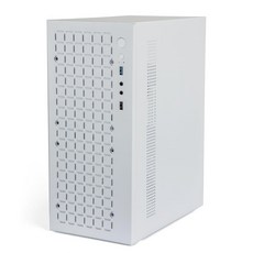 마이크로 ATX 케이스 PC 케이스: MATX 미니 ITX 데스크탑 컴퓨터 지원 DTX USB3.0 3.5인치 HDD (화이트), 1개