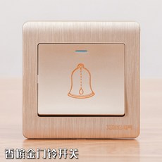 현관인터폰 유선 딩동 초인종 샴페인 화이트 220V기계식 호텔 모텔 가정용, T02-샴페인 초인종 스위치
