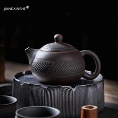Jianshui 보라색 도자기 냄비 세라믹 쿵푸 주전자 수제 차 메이커 세트 작은 찻물, 02 A 200ML, 1개