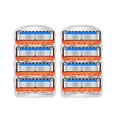남성용 면도기 스테인레스 스틸 면도날 퓨전 5 용 세트 5 층 면도날, 8 pcs blade