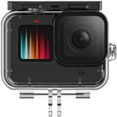 [해외] QULLOO GoPro Hero9 Black경우 완전 방수 방진 보호 하우징 휴대 터치 가능 기밀성 탁월 투명 PC, 단일옵션