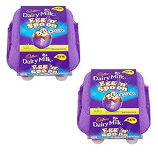 2 x Cadbury Dairy Milk Egg 'n' Spoon with Oreo (4 eggs to share) 136g 2 x 캐드 버리 유제품 우유 에그 앤 스푼 (오레오, 1