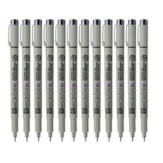 SAKURA 피그마 마이크론 05 젤잉크펜 0.45mm, 블랙, 12개