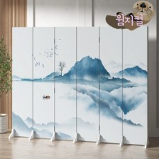 그림그려진 병풍 파티션 6단 공간분리 인테리어 가벽