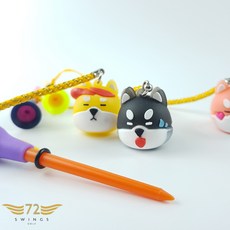 72스윙스 [2종 1세트] LED 시바견 골프 티꽂이 티걸이 발광, 2종 랜덤