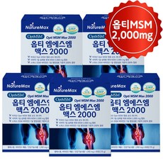 네이처맥스 옵티 MSM 맥스 2000 옵티머스 관절건강 머스트해브 아이템, 60정, 5개