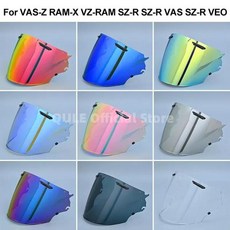 헬멧쉴드 호환 Arai VAS-Z VAS Z RAM-X RAM X VZ-RAM VZ SZ-R SZ R EVO 유리 앞유리 렌즈용 헬멧 바이저 실드, 01 Black