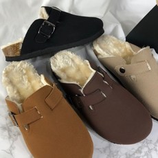 바비썬 동백이 양털 슬리퍼 4가지색상 실내 겨울 슬리퍼 털신발