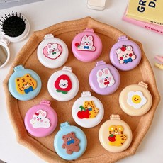 미니 손거울 캐릭터 휴대용 빗 KK172, 9.체리호랑이, 9.체리호랑이