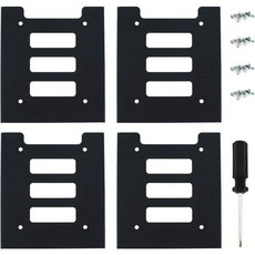 MTQY 4pcs SSD 브래킷 2.5 ~ 3.5 어댑터 HDD 하드 디스크 드라이브 베이 홀더 PC용 나사 포함 금속 장착