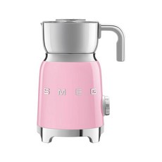 Smeg SMEG Retro 50년대 스타일 우유 거품기 디스크 2개 사전 설정 프로그램 6가지 핫 또는 콜드 거품 인덕션 가열 블랙, 핑크