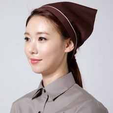 갈색 벨크로 머리스카프(찍찍이)