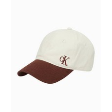 [매장정품] 캘빈클라인 CK 남자 여자 모자 볼캡 남 아이보리/브라운 마이크로 모노그램 엠브로이더리 클리어 블락 W0 N8P