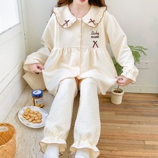 가을겨울 도톰 에어코튼 임산부 잠옷 산모 수유 산후조리 겹겹이
