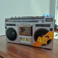 FM/AM/SW 라디오 및 USB/SD 기능을 갖춘 가정용 클래식 대형 카세트 레코더 플레이어 Bluetooth 연결, 은색 220V, 1개