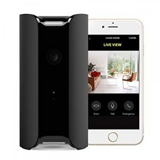 카나리아 뷰 : 실내 보안 카메라 | 홈 모니터링 WiFi 광각 렌즈 동작 알림 Alexa 및 Google Home과 호환 검은 색 C, 단일상품