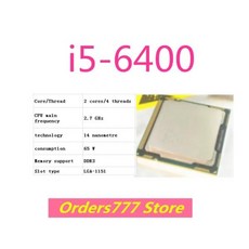 수입 i5-6400 CPU 듀얼 코어 4 스레드 1150 2.7GHz 65W 14nm DDR3 보증 신제품, 01 i56400 - i56400