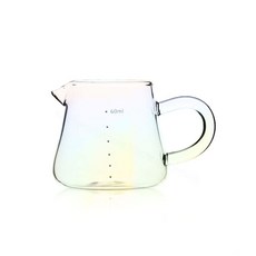Bestra 내열유리 눈금형 밀크저그 시럽잔, 오로라 60ml, 1개