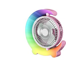 탁상용 선풍기 무소음 무선 미니 usb 충전형 사무실 냉각 선풍기 휴대용 조명 US 조절 가능 3 데스크탑 음소거 전기 미니 컬러 공기 360 홈 회전 여름 단 야간 속도 오피, Pink