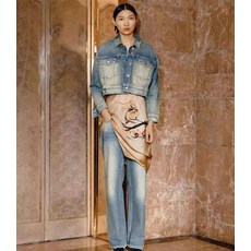 ZARA 여자신상 데님자켓 웨싱 캐주얼 용무늬 청바지 24Y219