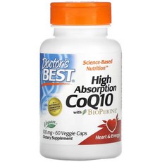 닥터스베스트 High Absorption CoQ10 with BioPerine 100mg 베지 60캡슐