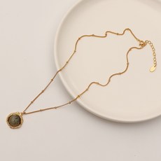 스톤헨지화이트골드목걸이