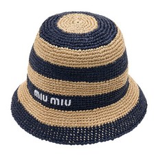 미우미우 라피아 크로셰 버킷햇 5HC305 2F6E F067K 2F6 EF067K