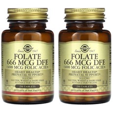 솔가 엽산 폴레이트 Folate 666mcg DFE 250정 2개