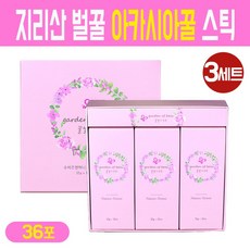 꿀벌의정원 지리산 벌꿀 아카시아꿀 스틱 100% 천연꿀 야생꿀 자연산 숙성꿀 아카시아꽃 꿀 차, 지리산 아카시아 벌꿀 스틱 36포, 3세트