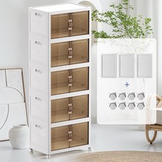 HOMEY NEST 5단서랍장 폴딩박스 무설치 접이식 다용도 수납장 DIY 특대형 선반 리빙박스, 65CM, 5단