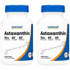 뉴트리코스트 아스타잔틴 12mg 소프트젤 60정 2병, 2개