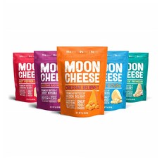 문치즈 스낵 세트 체다 고다 페퍼잭 베이컨체다 갈릭 파르메산 57g 5팩 Moon Cheese Assortment 5 Pack, 단일상품