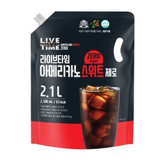 델피노소노펠리체골드스위트드스위트 라이브타임 아메리카노 스위트제로 2100ml 2.1L 6개