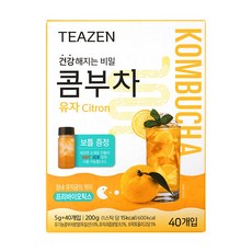 티젠 콤부차 유자 5g 40개입+보틀증정, 40개입