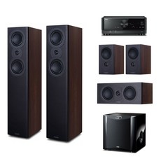 야마하 RX-V4A + 미션 LX-4 MK II 5.1채널스피커(LX1/300), 5채널(월넛)