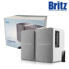 브리츠 BR-1600BT 블루투스 2채널 프리미엄 북쉘프 스피커, 화이트