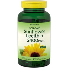 Carlyle 해바라기(Sunflower) 레시틴 2400mg 200캡슐, 1세트, 단일용량, 200정