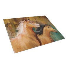 Caroline's Treasures PTW2021LCB Horse Duo Glass Cu Caroline's Treasures PTW2021LCB Horse Duo 유리 도마 대, Multicolor, 1개