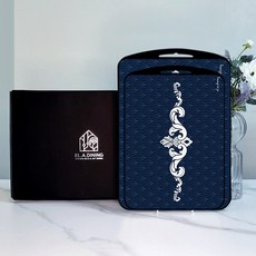 엘라다이닝 칼집에 강한 양면 TPU 도마 선물세트, 로얄M+로얄L+미니엽서+포장박스, 1세트